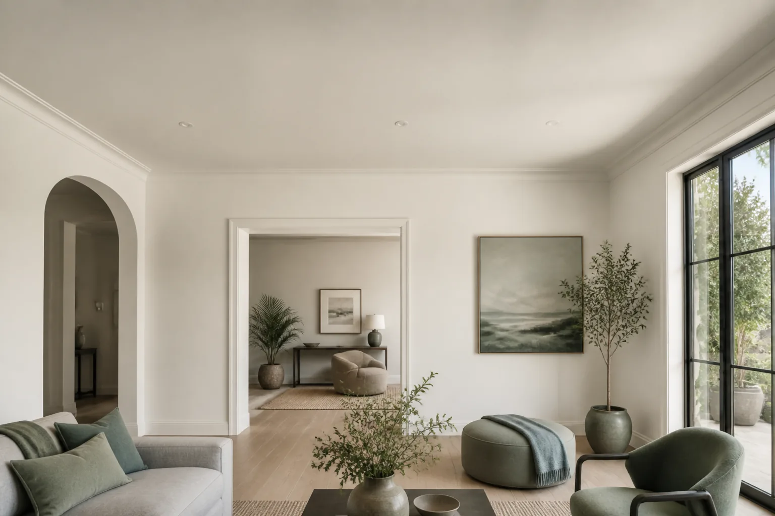 Post-war ranch, repainted top to bottom — Interior Painting project in Encino