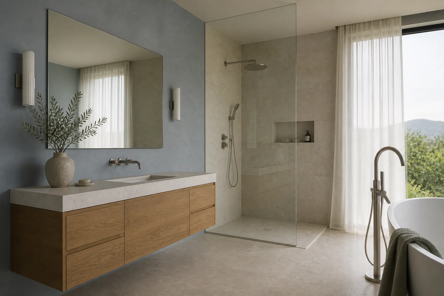 1950s hall bath, same footprint, entirely rebuilt — Kitchen & Bathroom Remodeling project in Sherman Oaks
