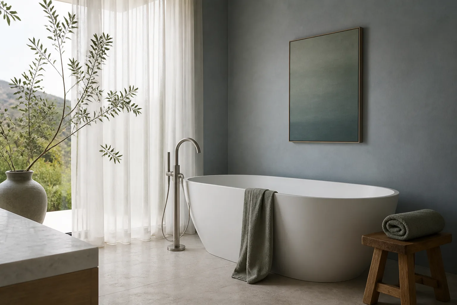 1950s hall bathroom, same footprint in Sherman Oaks, after Fresh Build completed the work