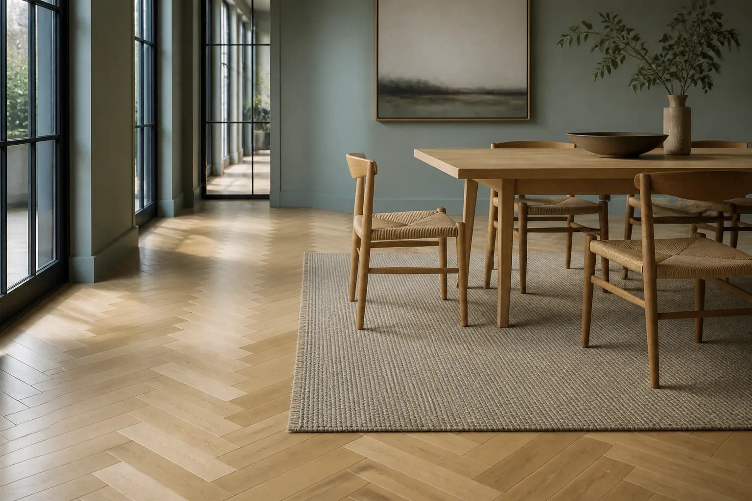 Original oak uncovered and refinished in Culver City, after Fresh Build completed the work